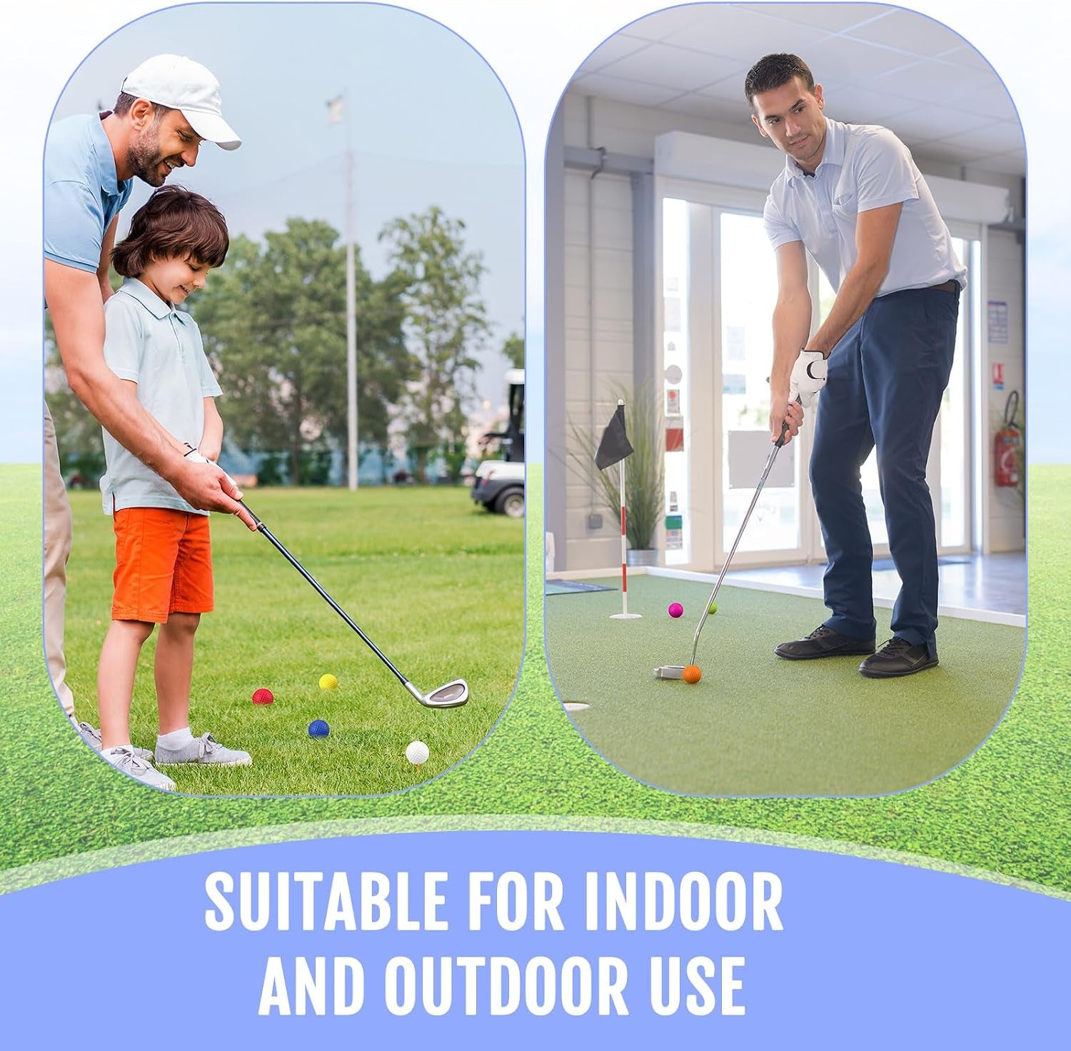 80 Pcs Foam Golf Balls Practice Balls Realistic Feel and Flight Sport Training for Indoor or Outdoor Backyard Golf Training