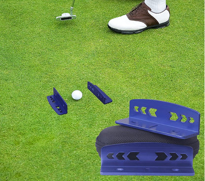 Golf Putt Trainer | Putting Gate Practice Tool with Travel Case - Imorove Your Golf Putting Skill Putt Golf Training Aid Putter Path (Blue)