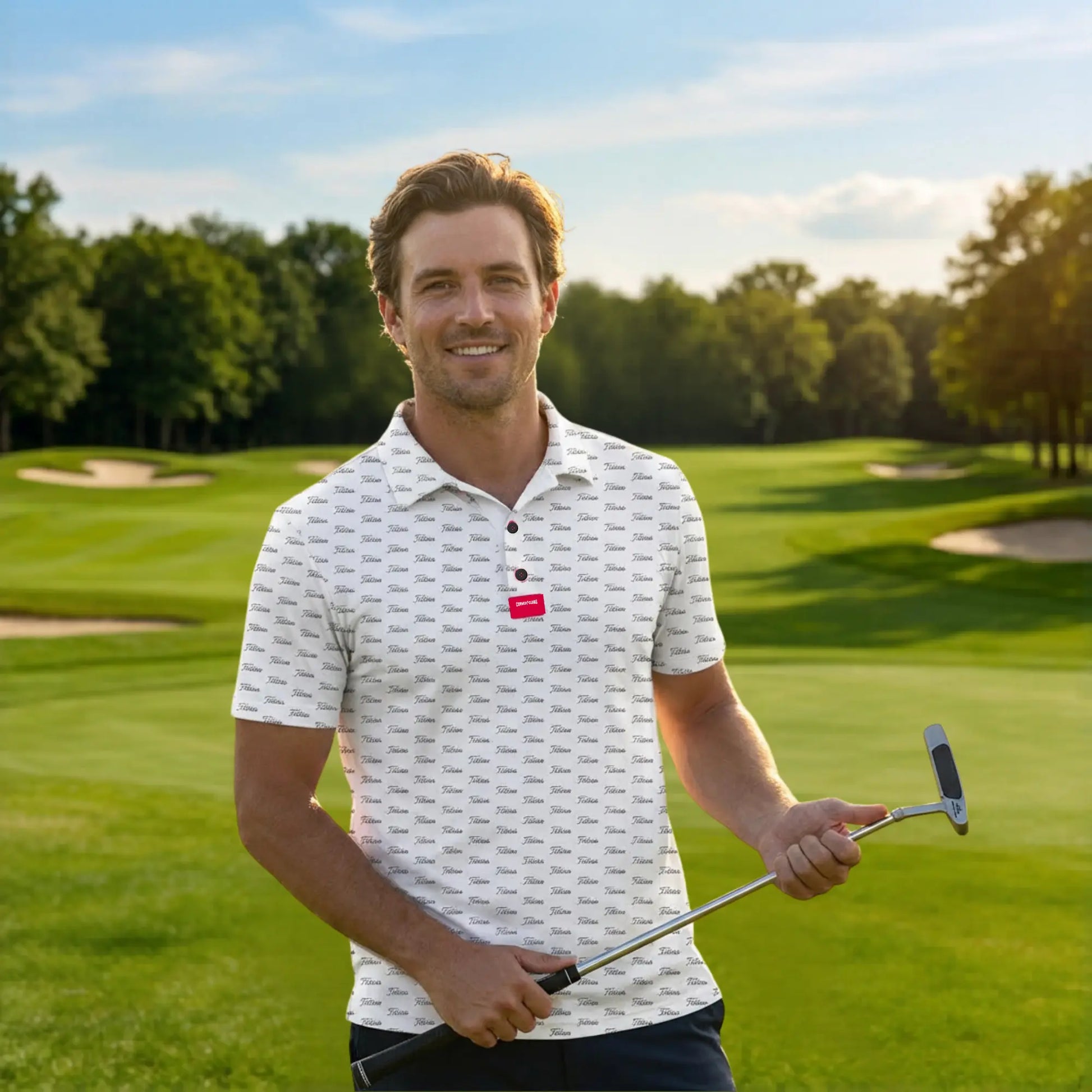 Titties Golf Polo - Funny Golf Shirts for Men - Funny Golf Polos for Men - Mens Funny Golf Shirts - Golf Shirt Funny